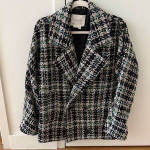 Anthropologie Double Breasted Tweed coat